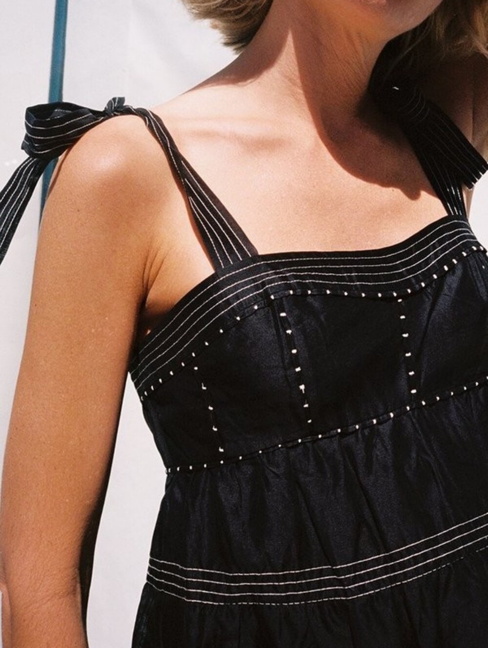 ULLA JOHNSON Evie Top Sleeveless Silk Blend Black Size 2